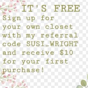 NO CLOSET YET? NO PROBLEM! SIGN UP FOR FREE WITH MY CODE AND RECEIVE $10